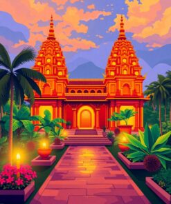 Temple Glow Paint Numbers