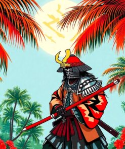 Warrior Under Ryukyu Palms Paint By Numbers