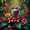 Watchful Mongoose Tropical Flora Paint By Numbers