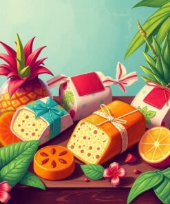 Wax Wrapped Tropical Treats Paint By Numbers