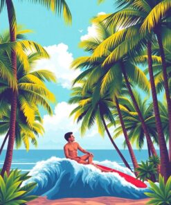 Tropical Palms Paint Numbers