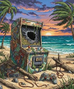 Weathered Beachfront Gaming Relic Paint By Numbers