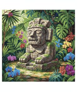 Weathered Chacmool Jungle Guardian Paint By Numbers