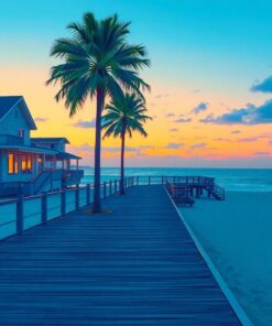 Boardwalk Evening Paint Numbers