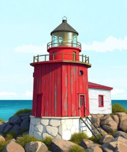 Retro Tower Paint Numbers