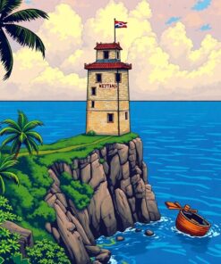 Cliff Tower Paint Numbers