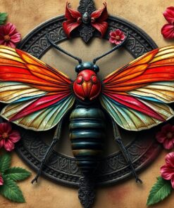 Weathered Entomological Crimson Relic Paint By Numbers