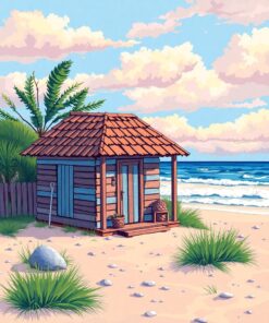 Beach Shack Paint Numbers