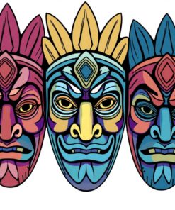 Mask Trio Paint Numbers