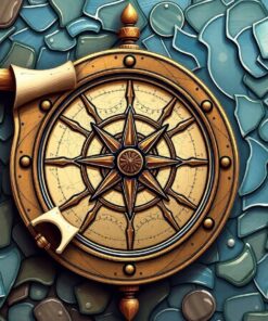 Weathered Realistic Navigator Scroll Paint By Numbers