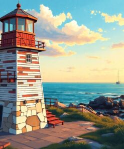 Weathered Shoreline Watchtower Paint By Numbers