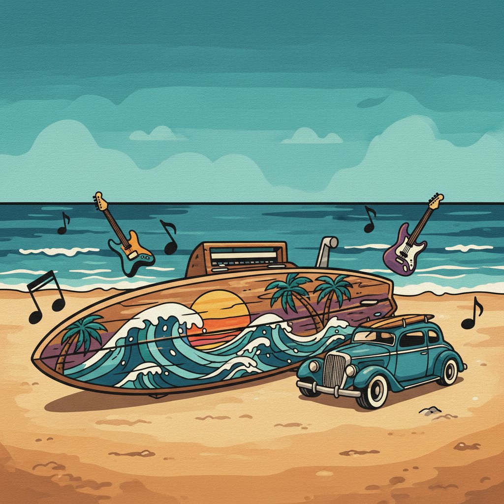 weathered-surf-music-box-paint-by-numbers-kit-vintage-art
