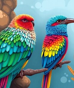 Weathered Timber Parrot Quill Paint By Numbers