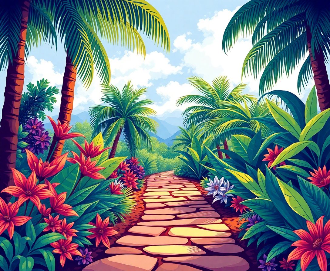 weathered-tropical-path-marker-paint-by-numbers-kit