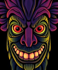 Tiki Mask Paint Numbers