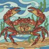 Weathered Vintage Crab Portrait Paint By Numbers