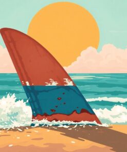 Weathered Vintage Surf Fin Paint By Numbers