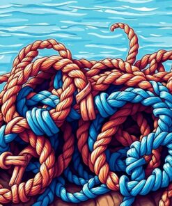 Weathered Woven Sea Gear Paint By Numbers