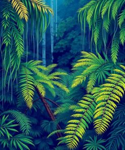 Tropical Ferns Paint Numbers