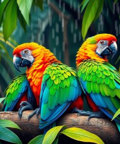 Macaws Resting Paint Numbers