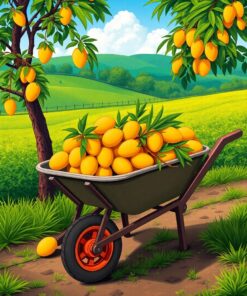 Realistic Mangoes Paint Numbers