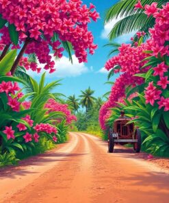 Tropical Blooms Paint Numbers