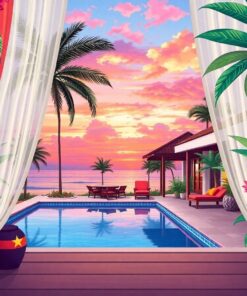 Villa Drapes Paint Numbers