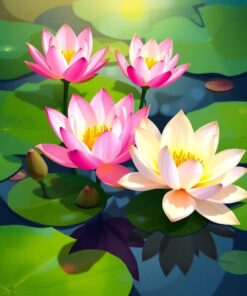 Realistic Lilies Paint Numbers