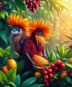 Wild Fruit Jungle Foragers paint by numbers