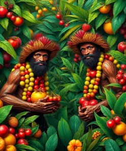 Wild Fruit Jungle Foragers paint by numbers