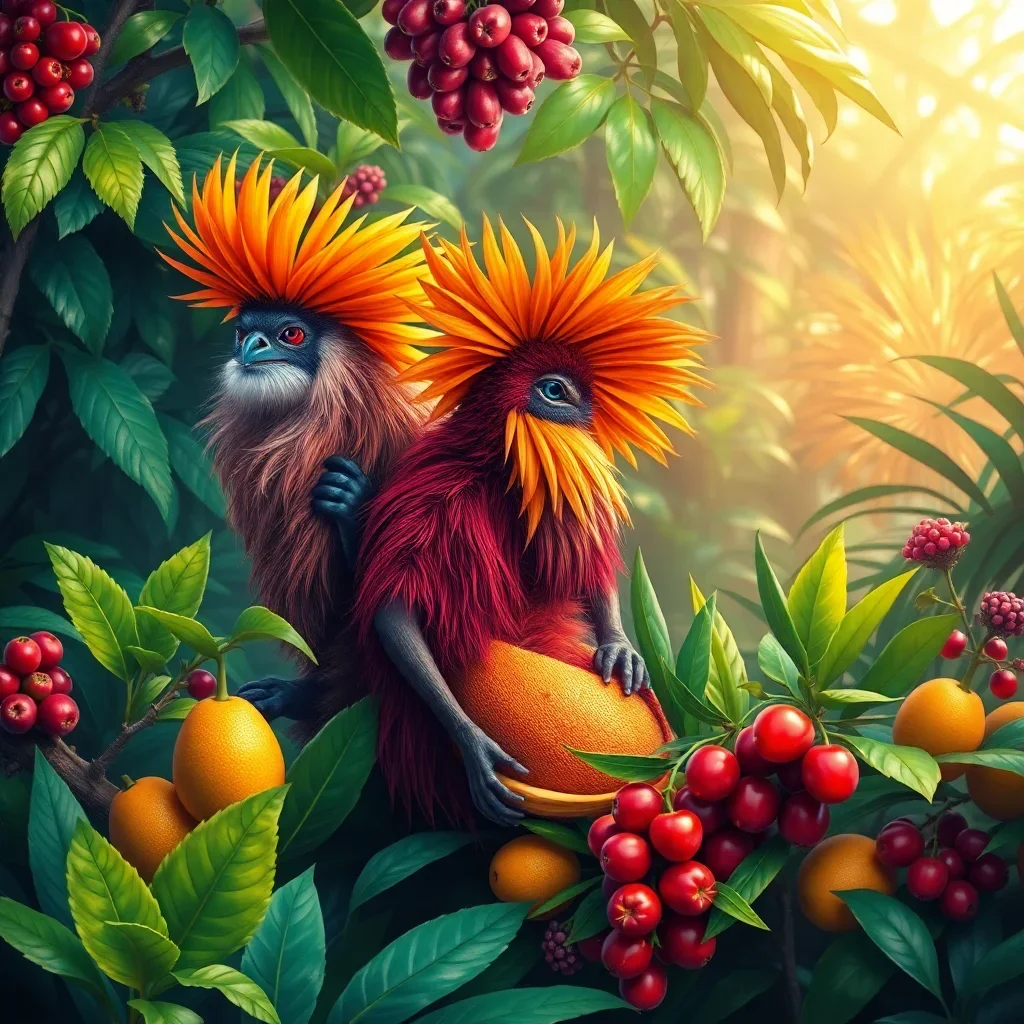 completed artwork display Wild Fruit Jungle Foragers paint by numbers