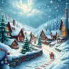 Winter Holiday Village paint by numbers