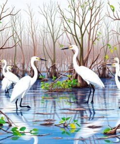 Among Mangroves Paint Numbers