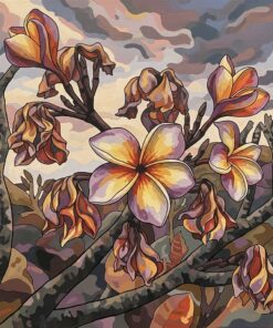 Withered Frangipani Abstract Realism Paint By Numbers