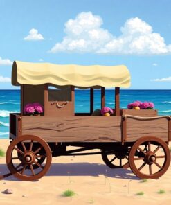 Woody Wagon Seaside Realism Paint By Numbers