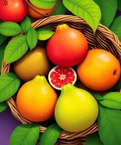 Tropical Guavas Paint Numbers