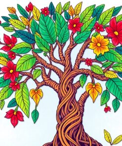 Woven Tropical Celtic Tree Paint By Numbers