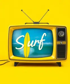 Yellow Retro Surf Broadcast Paint By Numbers