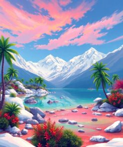 Snowmelt Oasis Paint Numbers