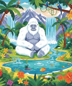 Yeti Tropical Snowmelt Oasis Paint By Numbers