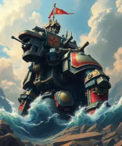 Antique Armored Sea Giant paint by numbers