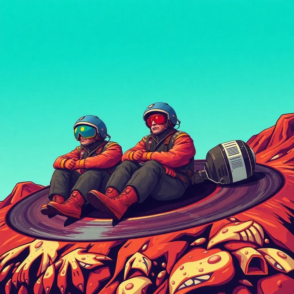 Aviators Resting On Wax Paint By Numbers Kit - Vintage Vibes completed