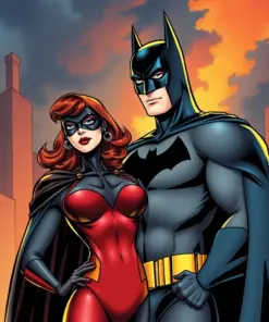 Batman And Gotham Girl paint by numbers