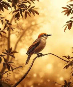 Bird In Sepia Canopy paint by numbers