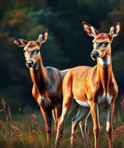 Buck And Doe Animals Paint By Numbers