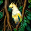 Cockatoo In Strangler Roots Paint By Numbers