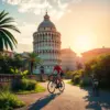 Cycling Tropical Sunlit Pisa Paint By Numbers