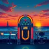 Diner Jukebox Ocean Sunset Paint By Numbers