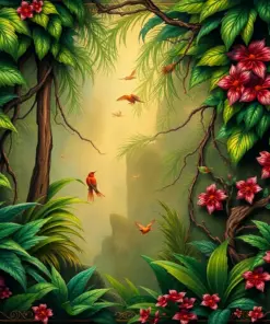 Gaelic Relic Tropical Jungle Paint By Numbers