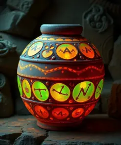 Glowing Ancient Cylinder Pottery Paint By Numbers